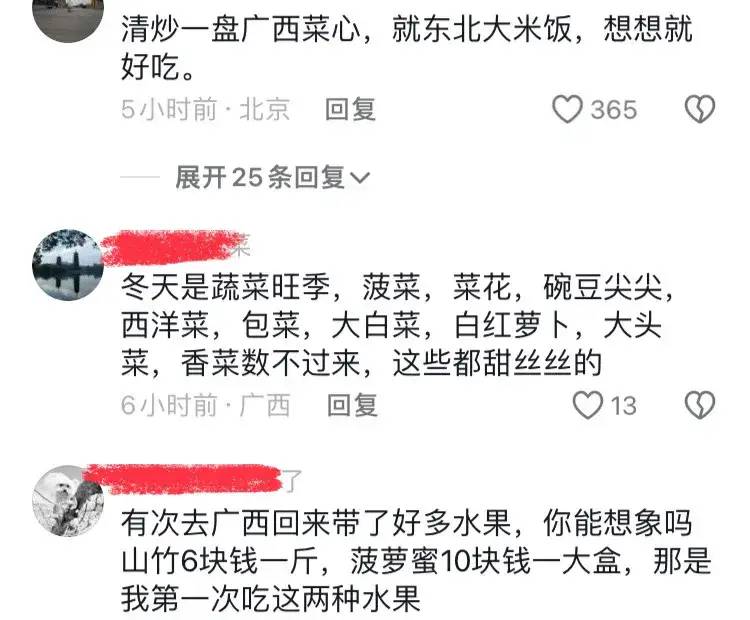 东北人在广西旅游带蔬菜回去引热议！网友：广西的蔬菜甜甜脆脆的