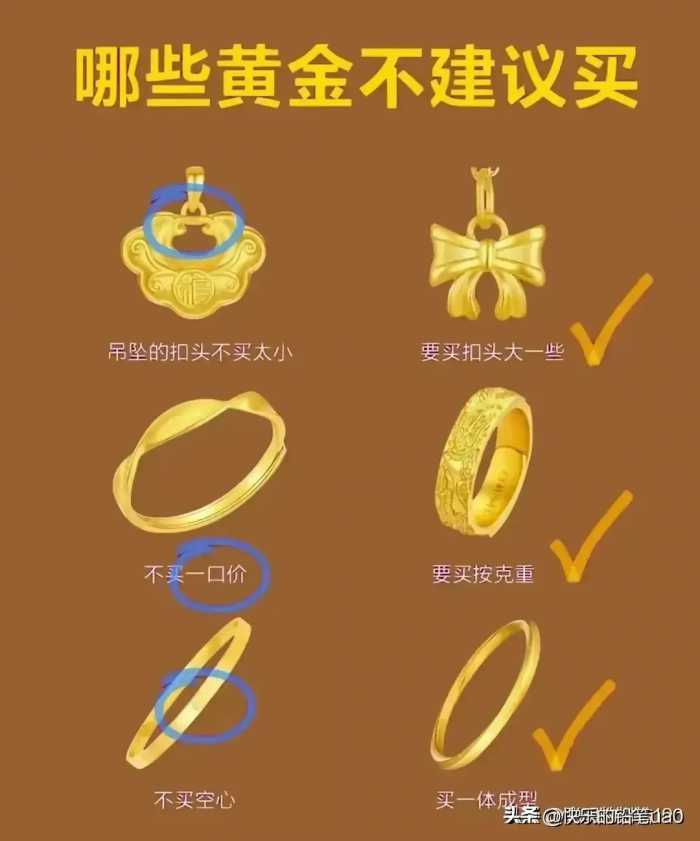 那些黄金不建议买？对照看看，你买对了吗？