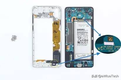 部件分布零散的Galaxy A8 Star